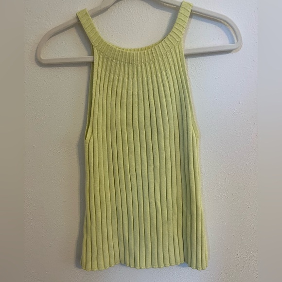 Anthropologie Yellow Knit Tank Top Size Small - Picture 3 of 6